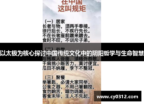 以太极为核心探讨中国传统文化中的阴阳哲学与生命智慧